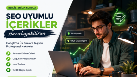 istediğiniz her alan %100 SEO uyumlu içerik hazırlayabilirim