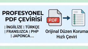 makale ve PDF belgelerinizi profesyonelce çeviririm