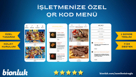 restoran, cafe ve pastanelere özel QR menü oluşturuyorum
