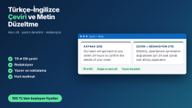 Türkçe-İngilizce çeviri ve metin düzeltme yaparım