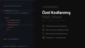 size özel kodlanmış ve optimizasyonlu Web sitesi yapabilirim
