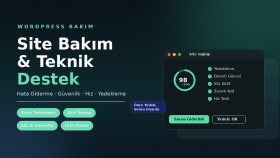WordPress sitenizin bakımını ve onarımını yaparım