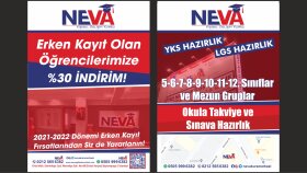 NEVA Kurs Merkezi El ilanı / broşür örneği