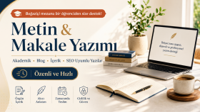 hızlı ve profesyonel şekilde metin/makalelerini yazabilirim
