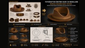 NOKKA Gezgin Ahşap Kedi Yatağı 3D Modelleme