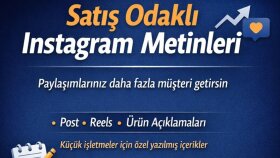 sosyal medya hesaplarınız için satış odaklı metinler yazarım