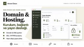 domain, hosting ve SSL kurulumunuzu yaparım