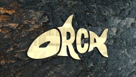 ORCA - orca ismi ile orka balinası şeklinde logo tasarımı