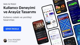 web ve mobil uygulamanız için ui/ux tasarımı yaparım