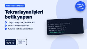 Python ile dosya ve Excel otomasyonu hazırlarım