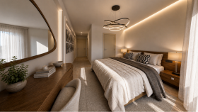 Modern Ebeveyn Yatak Odası Tasarımı | Fotogerçekçi Render