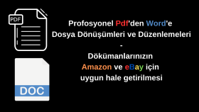 word, pdf, jpeg dosya dönüşüm ve düzenlemelerini yapabilirim