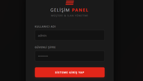 Web Sitesi admin paneli