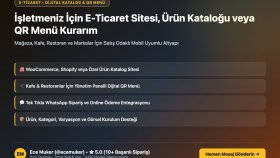 işletmeniz için e ticaret sitesi veya QR menü kurarım