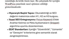 WordPress ve Teknik SEO Uyumlu İçerik Yapısı