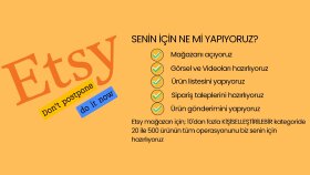 Etsy mağazan için kargo ve üretim desteği veriyorum