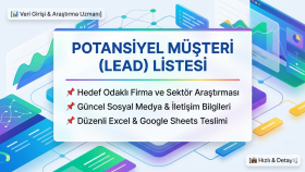 detaylı potansiyel müşteri listesi hazırlarım