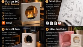 Fusion 360 ile profesyonel 3D tasarımlar yaparım