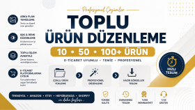 toplu ürün fotoğraflarını düzenler ve hazırlarım