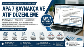 APA7 kaynakça düzenleme ve akademik formatlama yapabilirim