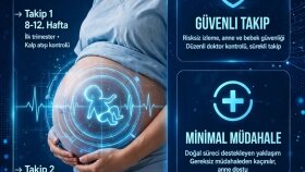 Kadın doğum kliniği için gebelik takibi ınfografik tasarımı 