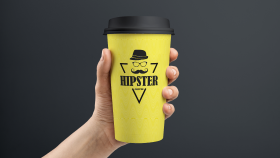 Hipster Coffee Logo Tasarımı