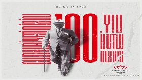 Kırmızı Beyaz 29 Ekim 100. Yıl Instagram Gönderisi