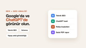 sitenizin seo ve chatgpt görünürlüğü analizini yaparım