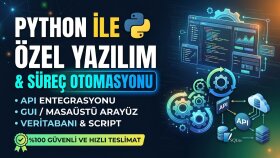 Python ile özel yazılım, API ve iş süreç otomasyonu yaparım