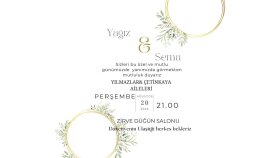 sizin için sade ve şık davetiye tasarımları yapabilirim