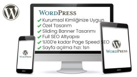 size özel, kurumsal, full seo Wordpress siteleri tasarlarım