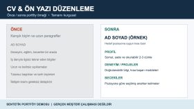 ATS uyumlu CV ve ön yazı taslağınızı düzenlerim