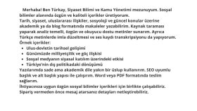 sosyal bilimler alanında içerik üretebilen bir yazarım