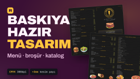 baskıya hazır menü, broşür ve katalog tasarlayacağım