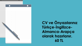 CV ve ön yazılarınızı hazırlayabilirim