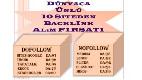 domain otorite dünyaca ünlü 10 tane sitede backlink sağlarım