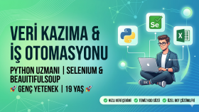 Python ile profesyonel veri kazma ve iş otomasyonu yaparım