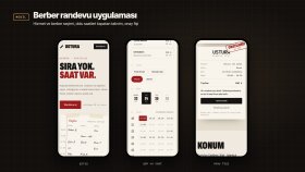 Berber randevu uygulaması – mobil arayüz