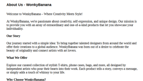 Özgün Ürünler: WonkyBanana'nın Yaratıcı Dünyası