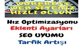 wordpress sitenizi hızlandırır ve seo optimizasyonu yaparım