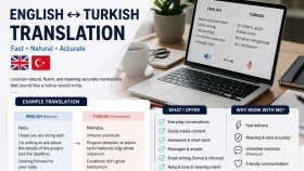 Türkçe<->İngilizce (Mail,Ödev,Sunum,Günlük Yazı vb.)