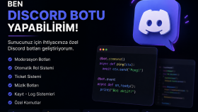 sizlere özel discord botu programlayabilirim