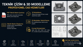 AutoCAD, SolidWorks ve NX'te çizim ve modelleme yapabilirim