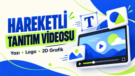 markanız için hareketli yazılı tanıtım videoları hazırlarım