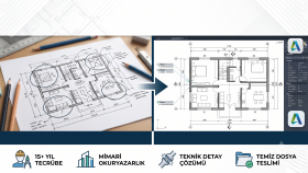 eskizlerinizi AutoCAD'te profesyonel olarak çizerim