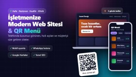 işletmenize mobil uyumlu web sitesi ve QR menü yaparım