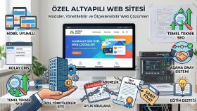markanıza özel yönetilebilir web sitesi geliştiriyorum