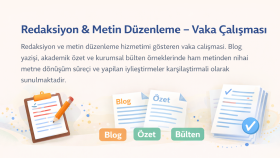 Redaksiyon & Metin Düzenleme – Vaka Çalışması
