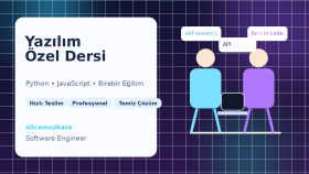 sizin için yazılım dersi verebilirim