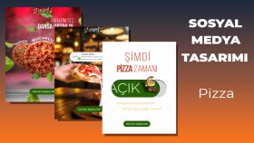 Pizza Restoranı İçin Etkileşim Odaklı Kreatif Post Tasarımı